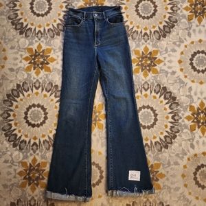 Abercrombie stretchy flare jeans dark blue size 28L